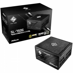 Asrock SL-750G, 750W, 80 Plus GOLD, Fully Modular PSU, Japanese Capacitors, 2x EPS 12V CPU(4+4pin), 1x PCIe5.1 (12+4pin), 3x PCIe (6+2pin), 3x 4-pin connectors, 9x SATA, OCP, SCP, OVP, UVP, OTP, OPP protections, 135 mm Axial Fan, ATX 3.1