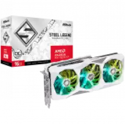 Asrock Video Card AMD Radeon RX7800XT Steel Legend 16GB OC, GDDR6, 256-bit, 3x DisplayPort 2.1, 1x HDMI 2.1, 2x 8-pin Power Connectors, Recommended PSU 800W