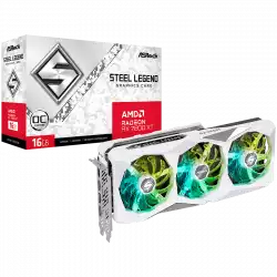 Asrock Video Card AMD Radeon RX7800XT Steel Legend 16GB OC, GDDR6, 256-bit, 3x DisplayPort 2.1, 1x HDMI 2.1, 2x 8-pin Power Connectors, Recommended PSU 800W