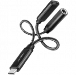 AXAGON ADA-HCPD USB-C to 3.5mm jack - Hi-Res DAC audio adapter, 384kHz/32bit, PD 60W 3A                          