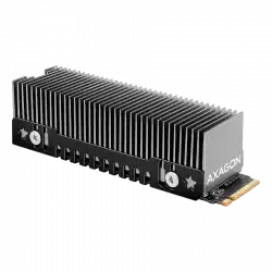 AXAGON CLR-M2XT passive - M.2 SSD, 80mm SSD, ALU body, silicone thermal pads, height 20mm                          
