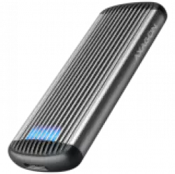 AXAGON EEM2-SA USB micro-B 3.2 Gen 1 - M.2 SATA SSD 30-80mm screwless RIBBED box                          