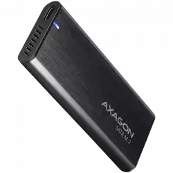 AXAGON EEM2-SBC, M.2 SATA screwless RAW box, black, SuperSpeed USB-C 10 Gbps