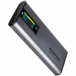 AXAGON EEM2-SD2 USB-C 3.2 Gen 2 - M.2 NVMe / SATA SSD 30-80mm ALU box grey, LCD display