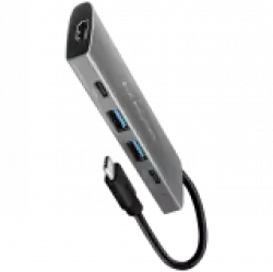 AXAGON HMC-5G21 2x USB-A + 2x USB-C + HDMI 4K/30Hz, USB-C 3.2 Gen 2 10Gbps hub, PD 60W, 13cm USB-C cable