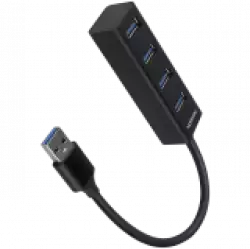 AXAGON HUE-M1A 4x USB3.2 Gen 1 MINI hub, metal, 20cm USB-A cable