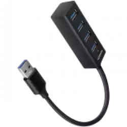 AXAGON HUE-M1AL 4x USB 3.2 Gen 1 MINI hub, metal, 1.2m USB-A cable