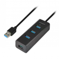 AXAGON HUE-S2BL 4x USB3.0 Charging Hub 1.2m Cable, MicroUSB Charging