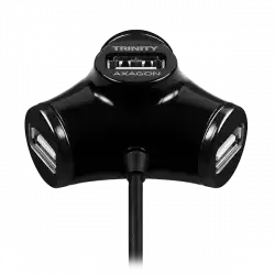 AXAGON HUE-X3B 4x USB2.0 TRINITY Black Hub