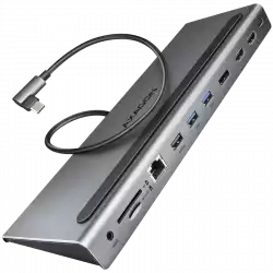 Axagon Multiport USB-C 5Gbps TRIPLE 4K DISPLAY hub HMC-4KX3                          