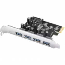 AXAGON PCEU-430RS PCIe card - 4x USB 5Gbps port, SATA power, Renesas PD720201, SP