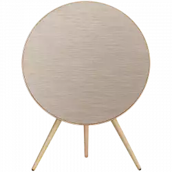 Beosound A9 5th Gen Speaker Gold Tone (Back Sand/Cover Golden/Legs White Oak)