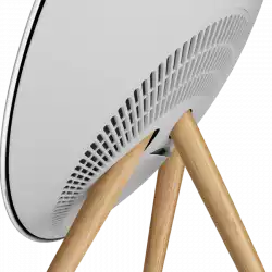 Beosound A9 5th Gen Speaker Natural Alu (Back Grey Mist/Cover Kvadrat Light Grey/Legs Oak)