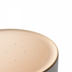 Beosound A9 5th Gen Speaker Gold Tone (Back Sand/Cover Golden/Legs White Oak)