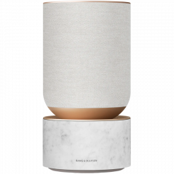 Beosound A9 5th Gen Speaker Gold Tone (Back Sand/Cover Golden/Legs White Oak)