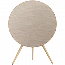 Beosound A9 5th Gen Speaker Gold Tone (Back Sand/Cover Golden/Legs White Oak)