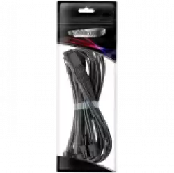 CableMod E-Series Pro ModMesh Sleeved 12VHPWR PCI-e Cable for Super Flower Leadex Platinum / Platinum SE / Titanium / V Gold Pro / V Platinum Pro, EVGA G7 / G6 / G5 / G3 / G2 / P2 / T2 (Carbon, Nvidia 4000 series, 16-pin to Quad 8-pin, 60cm)