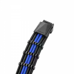 CableMod E-Series Pro ModMesh Sleeved 12VHPWR PCI-e Cable for Super Flower Leadex Platinum / Platinum SE / Titanium / V Gold Pro / V Platinum Pro, EVGA G7 / G6 / G5 / G3 / G2 / P2 / T2 (Black + Blue, Nvidia 4000 series, 16-pin to Dual 8-pin, 600mm)
