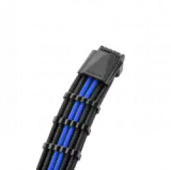 CableMod E-Series Pro ModMesh Sleeved 12VHPWR PCI-e Cable for Super Flower Leadex Platinum / Platinum SE / Titanium / V Gold Pro / V Platinum Pro, EVGA G7 / G6 / G5 / G3 / G2 / P2 / T2 (Black + Blue, Nvidia 4000 series, 16-pin to Dual 8-pin, 600mm)
