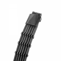 CableMod E-Series Pro ModMesh Sleeved 12VHPWR PCI-e Cable for Super Flower Leadex Platinum / Platinum SE / Titanium / V Gold Pro / V Platinum Pro, EVGA G7 / G6 / G5 / G3 / G2 / P2 / T2 (Carbon, Nvidia 4000 series, 16-pin to Dual 8-pin, 600mm)
