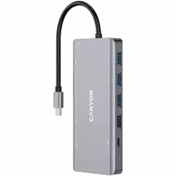 CANYON hub DS-12 13in1 4k USB-C Dark Grey