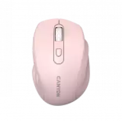 Canyon 6 buttons wireless 2.4Ghz mouse, MX8650A Sensor, DPI up to 1600,Injection case, 3 M life times left and right switches, 2xAAA battery, ABS material. Size: 105x71x40mm, Weight: 59g, Pink