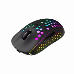 Canyon 7keys Gaming 2.4G wireless mouse, KA8 sensor, DPI up to 1600, rubber coating on panel, Huano 1million switch, 45cm PVC cable, ABS material. 400mAh battery, size: 125.8*63.7*41mm, weight: 95g, Black