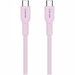 CANYON cable OnWire 60CL C-C 60W COLOR Braided 1m Pink