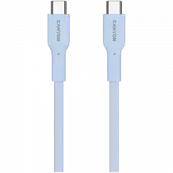 CANYON cable OnWire 60CL C-C 60W COLOR Braided 1m Light Blue
