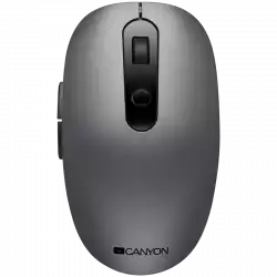 CANYON MW-9, 2 in 1 Wireless optical mouse with 6 buttons, DPI 800/1000/1200/1500, 2 mode(BT/ 2.4GHz), Battery AA*1pcs, Grey, 65.4*112.25*32.3mm, 0.092kg