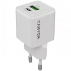 CANYON charger CU20AC GaN 20W 1xPD 1xQC EU White                          