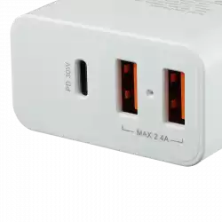 CANYON charger H-08 PD 30W USB-C 2USB-A White