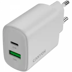 CANYON charger OnCharge 200 20W 1xPD 1xQC EU White                          