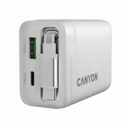 CANYON charger OnCharge 65RC Build-In Cable USB-C 65W 1xPD 1xQC EU White