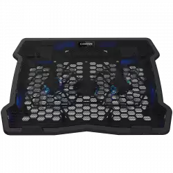 CANYON NS03, Cooling stand dual-fan with 2x2.0 USB hub, support up to 10”-15.6” laptop, ABS plastic and iron, Fans dimension:125*125*15mm(2pcs), DC 5V, fan speed: 800-1000RPM, size:340*265*30mm, 435g