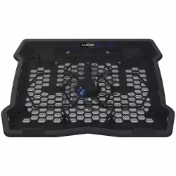 CANYON NS02, Cooling stand single fan with 2x2.0 USB hub, support up to 10”-15.6” laptop, ABS plastic and iron, Fans dimension:125*125*15mm(1pc), DC 5V, fan speed: 800-1000RPM, size:340*265*30mm, 406g