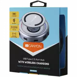 CANYON hub DS-7 7in1 USB-C Wireless Space Grey
