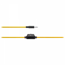 CANYON entry price PC headset, combined 3,5 plug, leather pads, Black-yellow