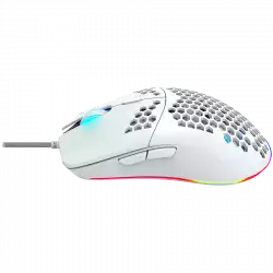 CANYON Puncher GM-11, Gaming Mouse with 7 programmable buttons, Pixart 3519 optical sensor, 4 levels of DPI and up to 4200, 5 million times key life, 1.65m Ultraweave cable, UPE feet and colorful RGB lights, White, size:128.5x67x37.5mm, 105g