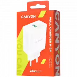 CANYON chatger H-24 QC 3.0 24W USB-A White