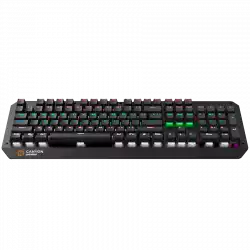 CANYON Hazard GK-6, Wired multimedia gaming keyboard with lighting effect, 108pcs rainbow LED, Numbers 104keys, EN double injection layout, cable length 1.8M, 450.5*163.7*42mm, 0.90kg, color black