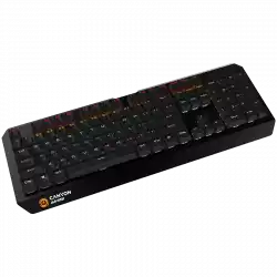 CANYON Hazard GK-6, Wired multimedia gaming keyboard with lighting effect, 108pcs rainbow LED, Numbers 104keys, EN double injection layout, cable length 1.8M, 450.5*163.7*42mm, 0.90kg, color black
