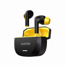 CANYON headset HEXAGON 7 TWS ANC+ENC Wireless Charge Black Yellow