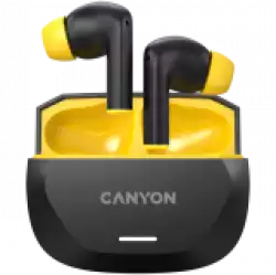 CANYON headset HEXAGON 7 TWS ANC+ENC Wireless Charge Black Yellow                          