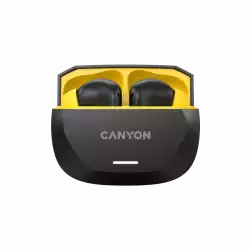 CANYON headset HEXAGON 7 TWS ANC+ENC Wireless Charge Black Yellow