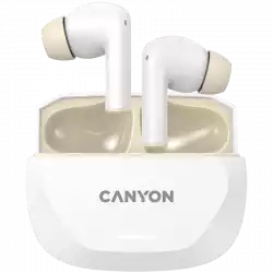 CANYON headset HEXAGON 7 TWS ANC+ENC Wireless Charge White Beige                          