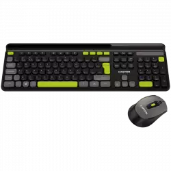 CANYON HSET-W5 EN Keyboard+Mouse AAA+AA Wireless Black