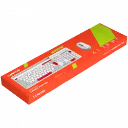 CANYON HSET-W5 EN Keyboard+Mouse AAA+AA Wireless White