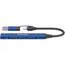 CANYON hub DS-02 4in1 USB-A/C Blue                          