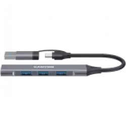 CANYON hub DS-02 4in1 USB-A/C Grey